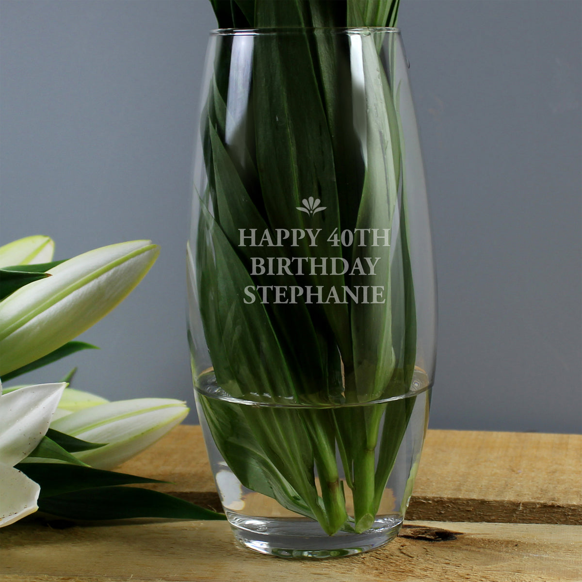 Personalised Bold Font Bullet Vase for Wedding