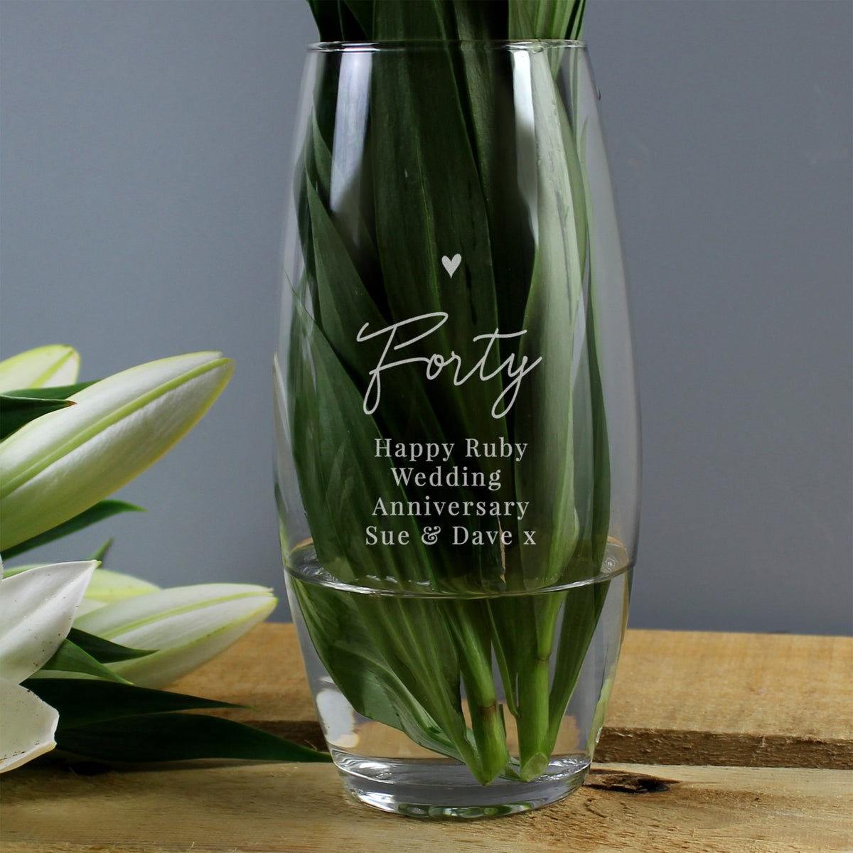 Personalised Big Age Bullet Vase | Wedding Gift