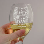 Personalised Manic Mum Day Wine Glass | Christmas Gift