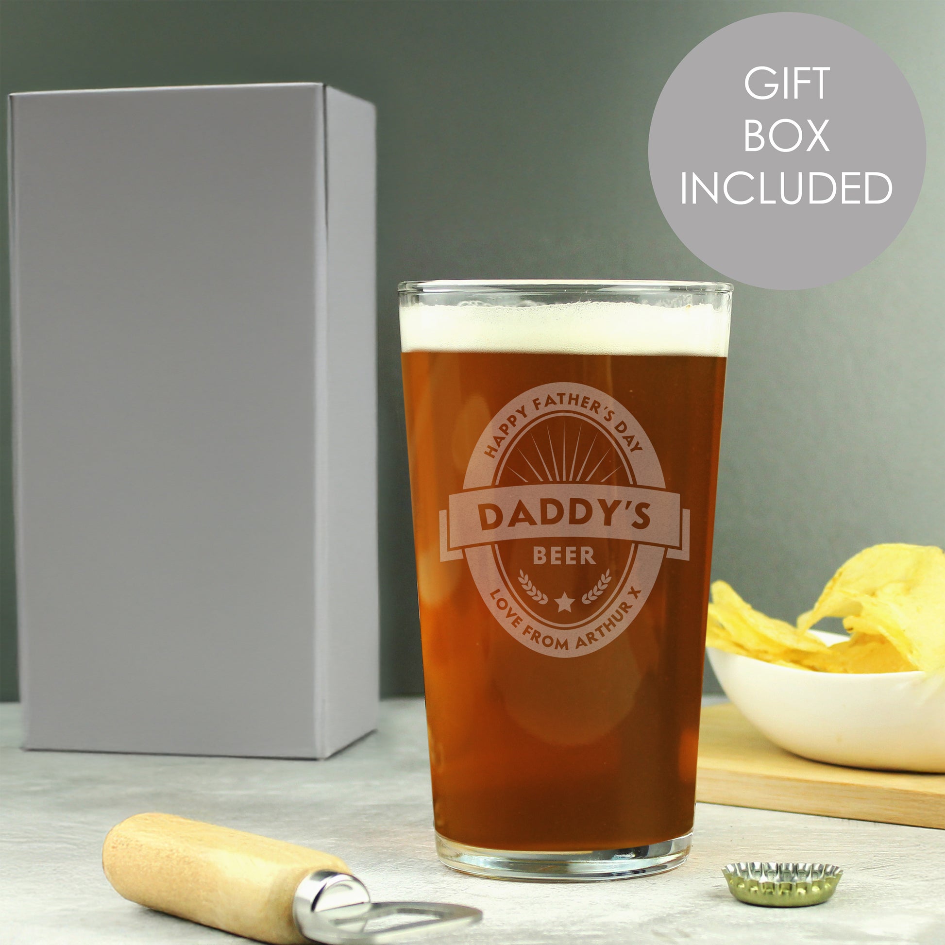 Personalised Beer Label Pint Glass - Glasses & Barware - Inspired Creative Gifts