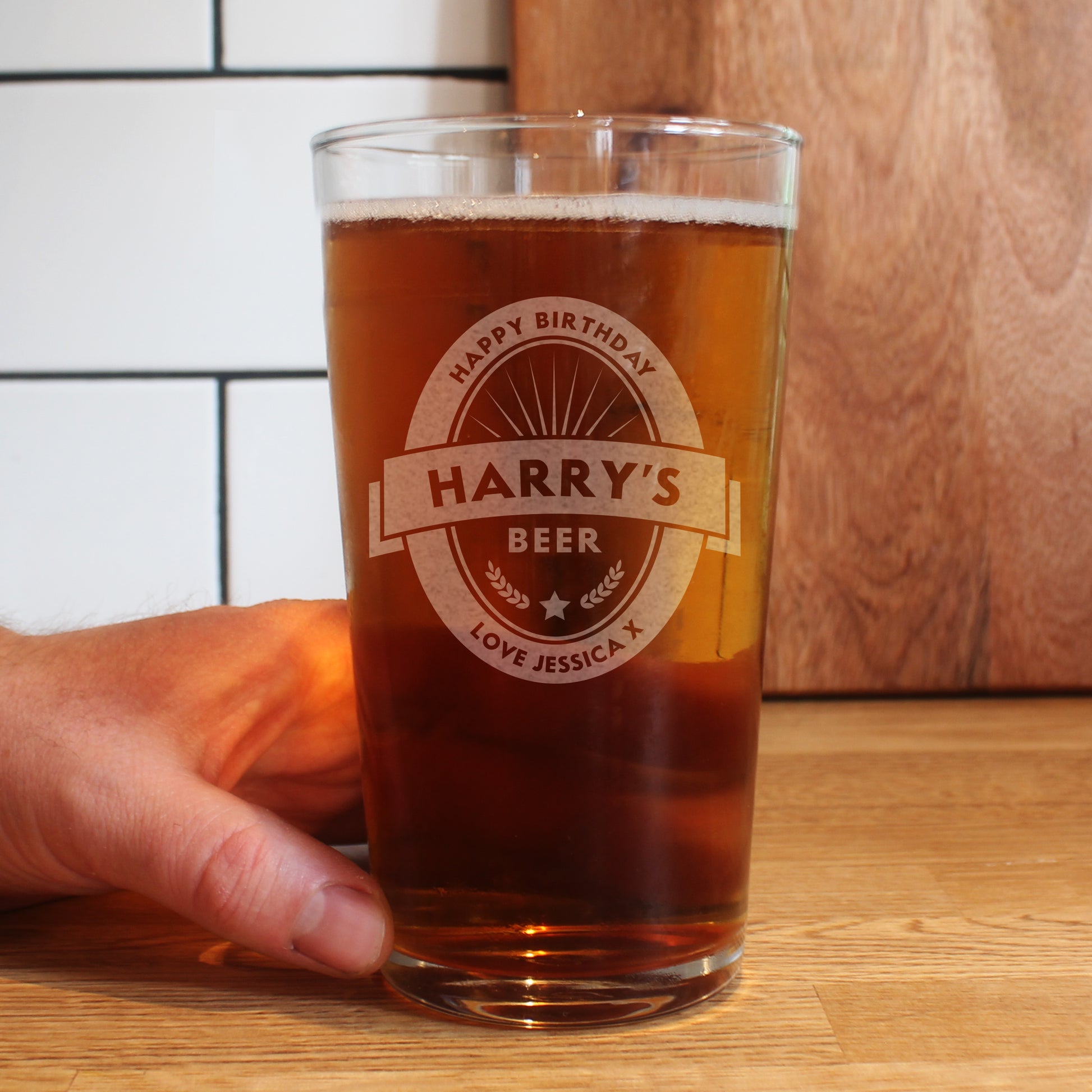 Personalised Beer Label Pint Glass - Glasses & Barware - Inspired Creative Gifts