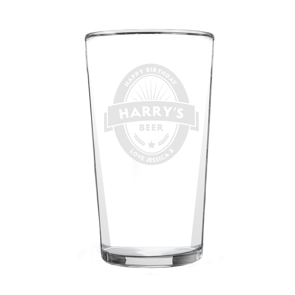 Personalised Beer Label Pint Glass - Glasses & Barware - Inspired Creative Gifts