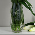 Personalised February Birth Flower Bullet Vase | Gift for Her
