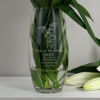 Personalised May Birth Flower Bullet Vase | Vases | Mother's Day Gift