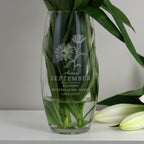 Personalised September Birth Flower Bullet Vase | Mother's Day Gift