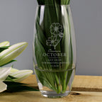 Personalised October Birth Flower Bullet Vase | Vases | Mother's Day Gift