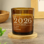 Personalised Graduation Amber Glass Candle | Candles & Reed Diffusers