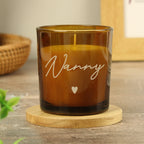 Personalised Amber Glass Candle for Birthday