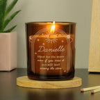 Personalised Celestial Amber Glass Candle | Candles & Reed Diffusers