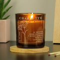 Personalised January Birth Flower Amber Glass Candle | Candles & Reed Diffusers | Inspired Creative Gifts