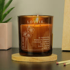 Personalised December Birth Flower Amber Glass Candle | Candles & Reed Diffusers | Inspired Creative Gifts