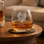 Personalised Super Dad Tumbler Glass | Gift for Him