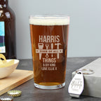 Personalised Fixer of All Things Pint Glass & Bottle Opener | Father's Day Gift