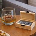Personalised Best By Par Glass & Whisky Stones | Gift for Him