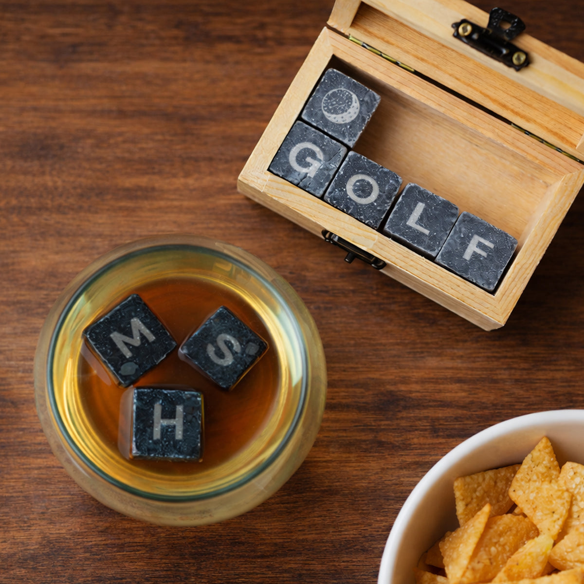 Personalised Best By Par Glass & Whisky Stones | Gift for Him