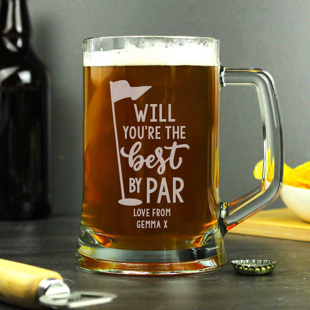 Personalised Best By Par Tankard | Father's Day Gift