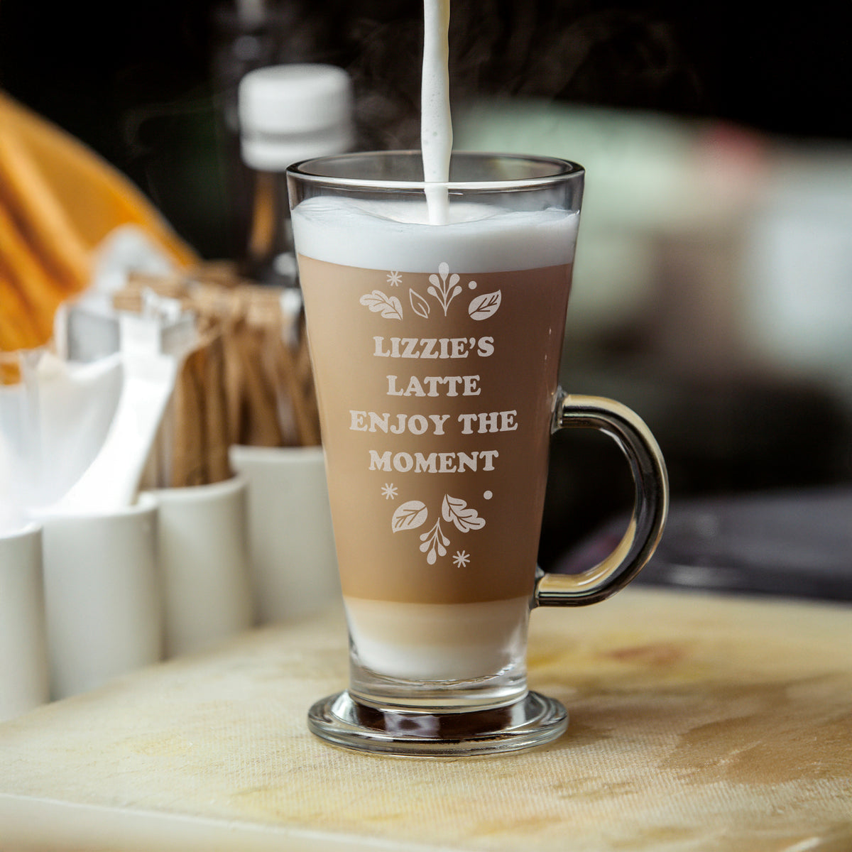 Personalised Autumn Latte Glass | Halloween Gift