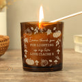 Personalised Pumpkins Amber Glass Candle | Candles & Reed Diffusers | Inspired Creative Gifts