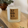 Personalised Anniversary Cork Label Candle Jar for Anniversary
