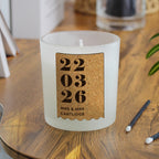 Personalised Anniversary Cork Label Candle Jar for Anniversary