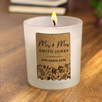 Personalised Wedding Cork Label Candle Jar | Wedding Gift