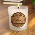 Personalised Floral Cork Label Candle Jar | Candles & Reed Diffusers | Christmas Gift