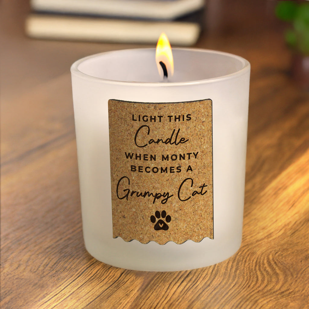 Personalised Paw Print Cork Label Candle Jar | Candles & Reed Diffusers | Inspired Creative Gifts
