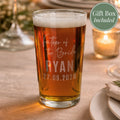 Personalised Father of the Bride Elegant Pint Glass | Wedding Gift