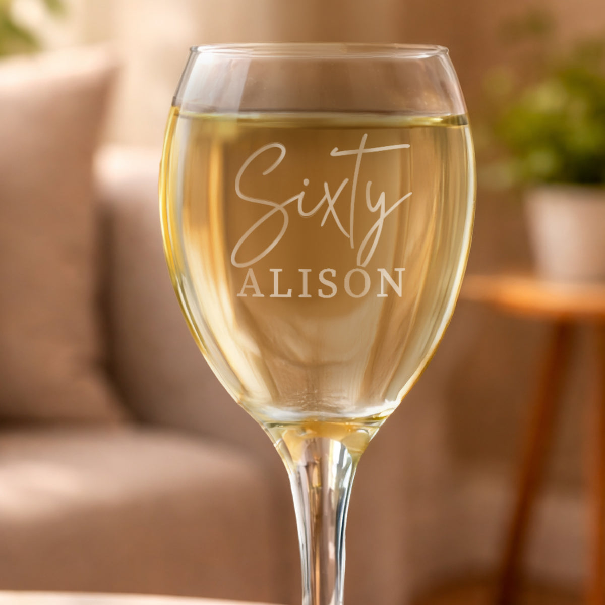 Personalised Age & Name Wine Glass | Birthday Gift