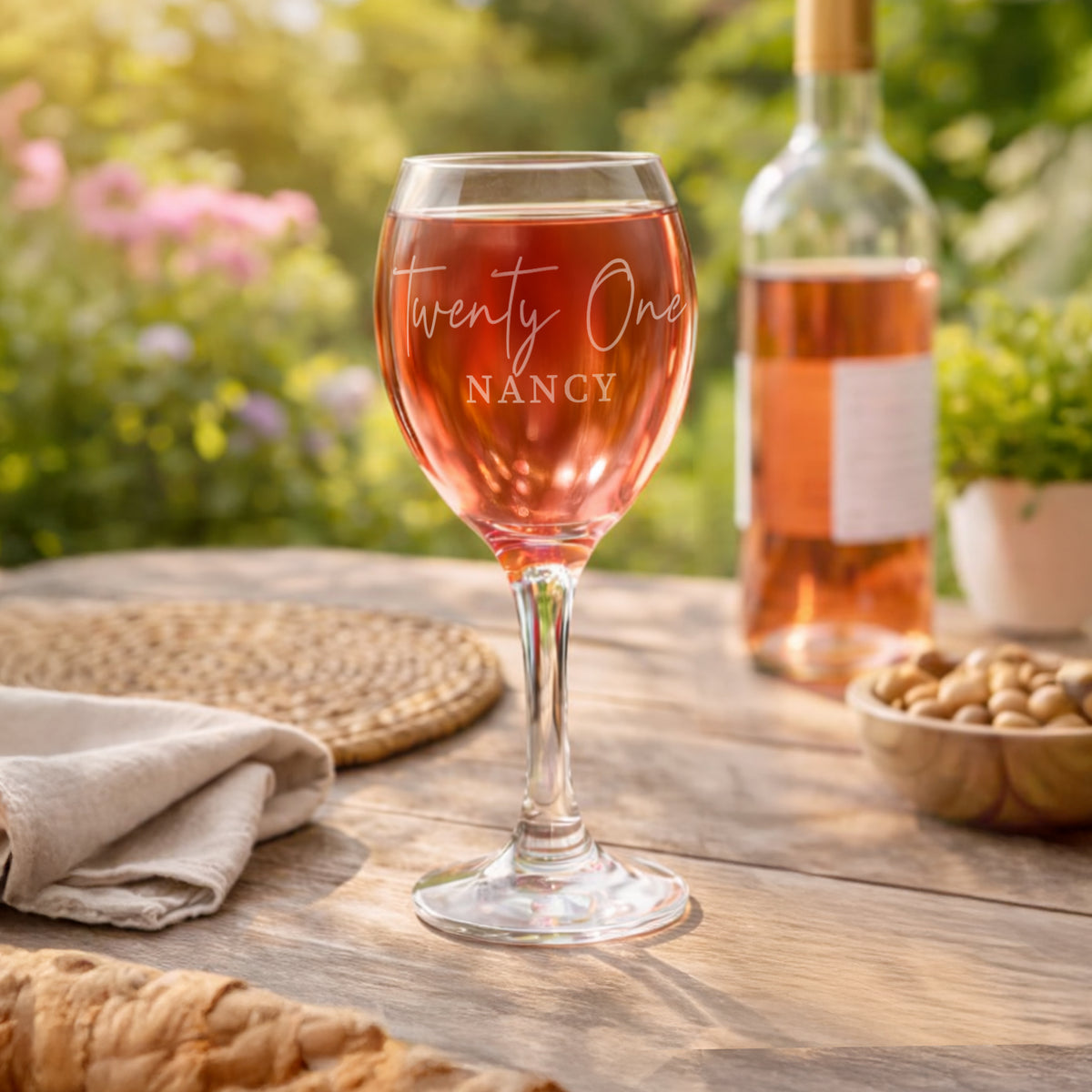 Personalised Age & Name Wine Glass | Birthday Gift