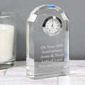 Personalised Crystal Clock | Clocks & Watches | Wedding Gift