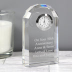 Personalised Crystal Clock | Clocks & Watches | Wedding Gift