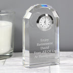 Personalised Crystal Clock | Clocks & Watches | Wedding Gift