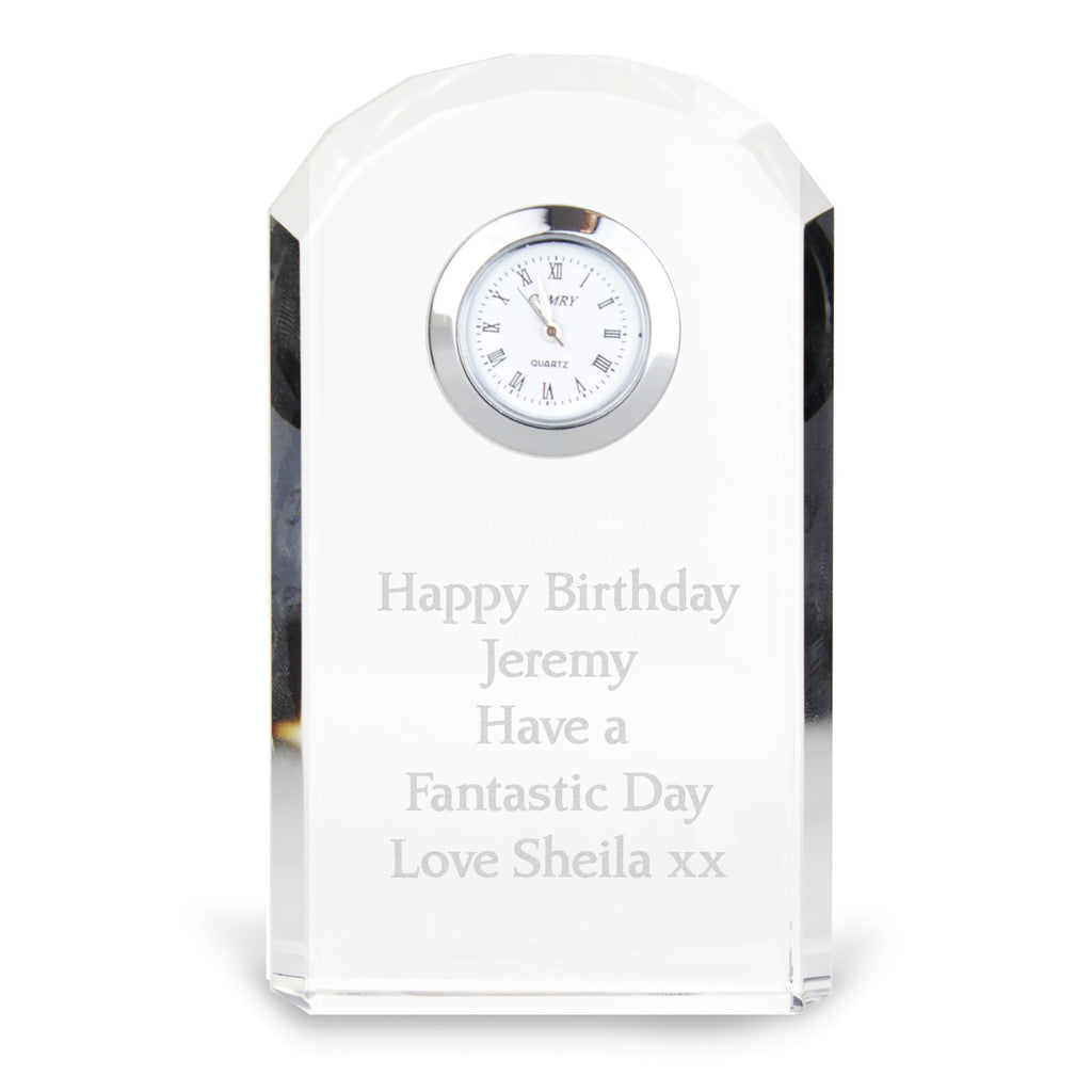 Personalised Crystal Clock - Clocks & Watches - Inspired Creative Gifts