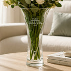 Personalised Large Hand Cut Diamond Effect Heart Vase | Wedding Gift