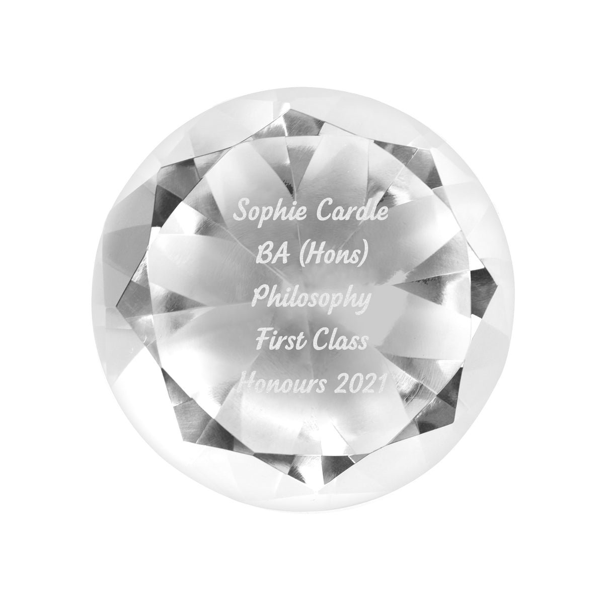 Personalised Diamond Paperweight | Ornaments