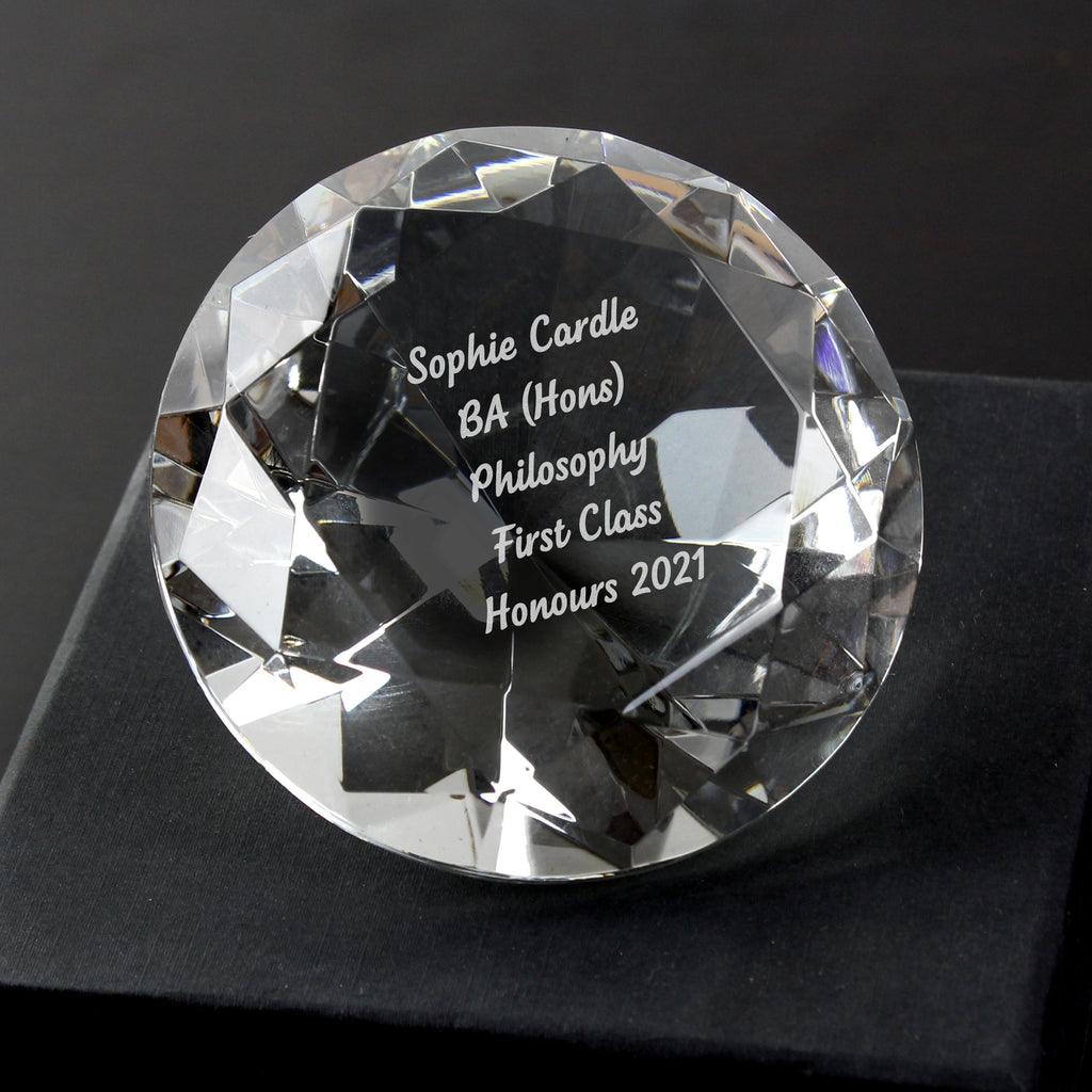 Personalised Diamond Paperweight | Ornaments