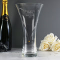Personalised Large Hand Cut Gold Diamond Effect Heart Vase | Vases