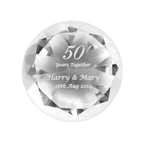 Personalised Big Numbers Diamond Paperweight | Wedding Gift