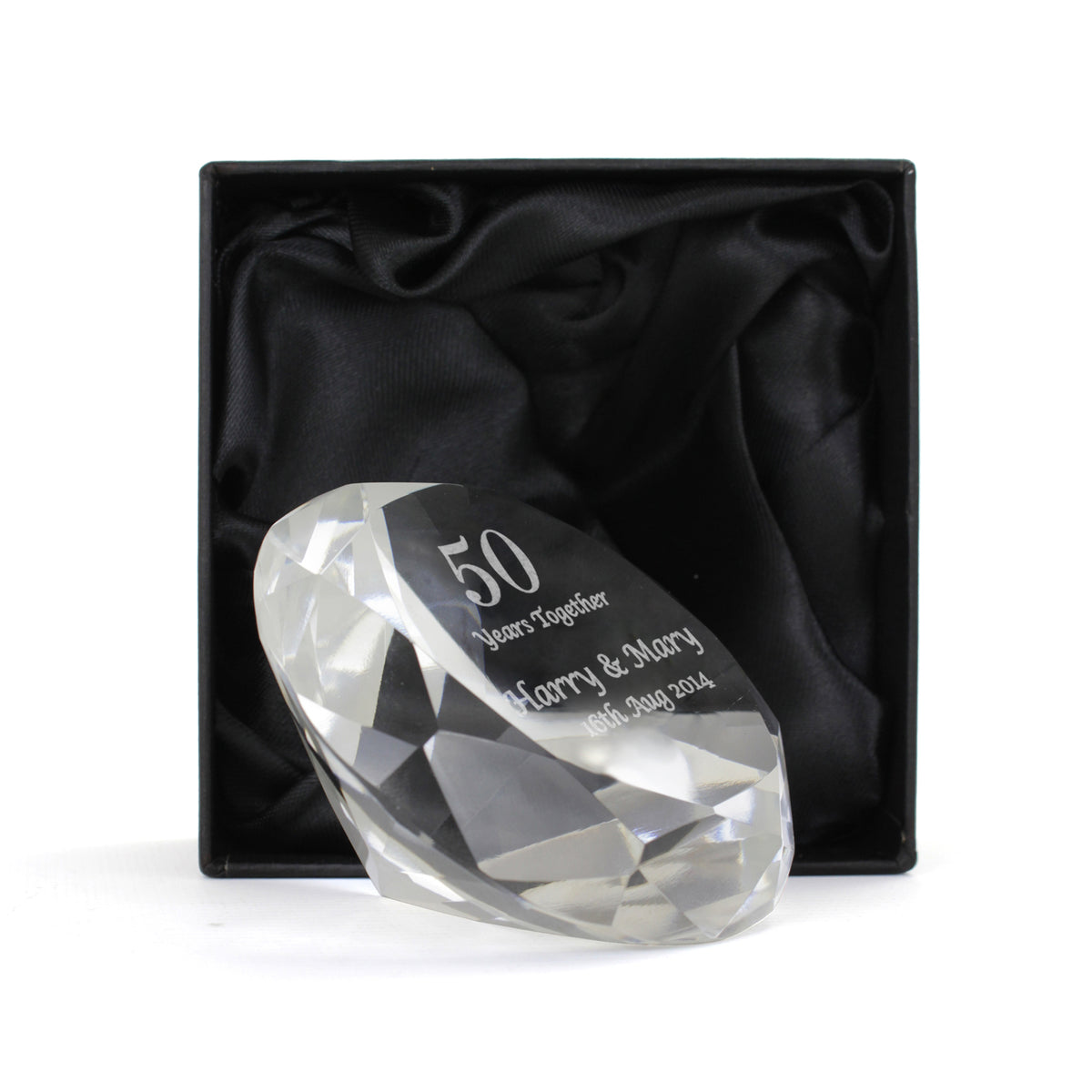 Personalised Big Numbers Diamond Paperweight | Wedding Gift