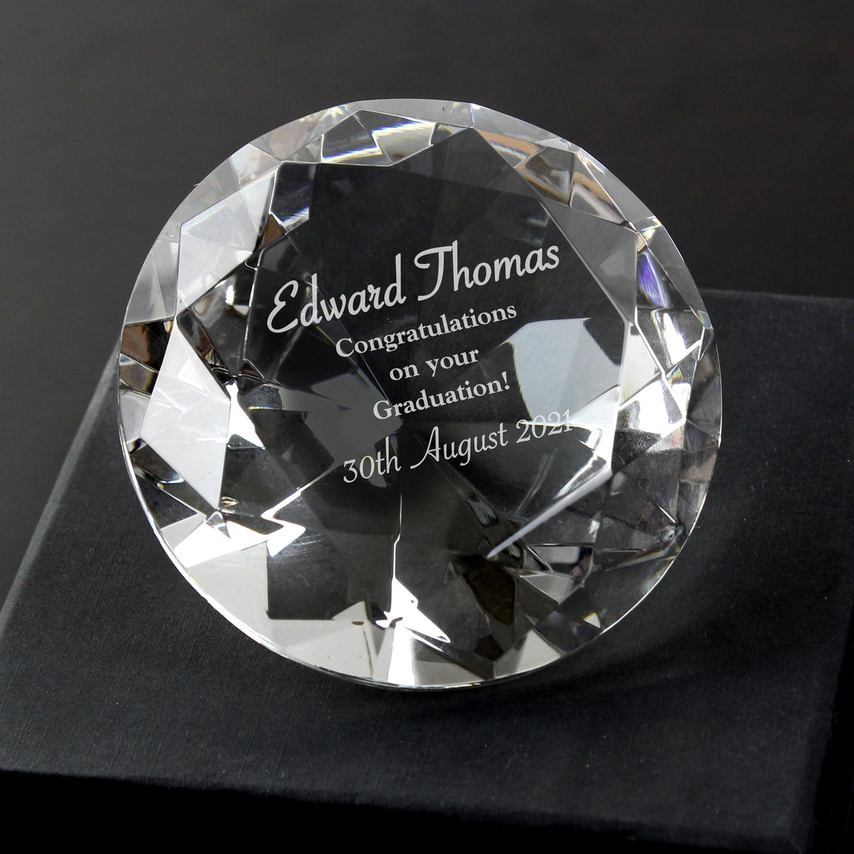 Personalised Occasion Diamond Paperweight | Ornaments | Wedding Gift