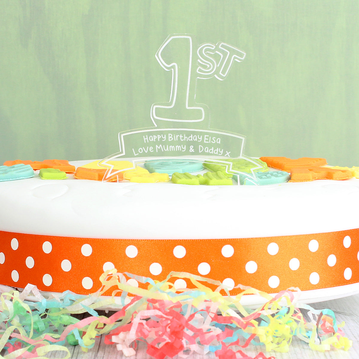 Personalised Acrylic '1st' Celebration Cake Topper | Kitchen, Baking & Dining Gifts | Inspired Creative Gifts