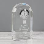 Personalised Anniversary Crystal Clock for Anniversary