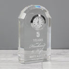 Personalised Anniversary Crystal Clock for Anniversary