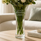 Personalised Gold Anniversary Large Hand Cut Diamond Effect Heart Vase | Vases | Inspired Creative Gifts