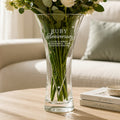 Personalised Ruby Anniversary Large Hand Cut Diamond Effect Heart Vase | Vases | Anniversary Gift