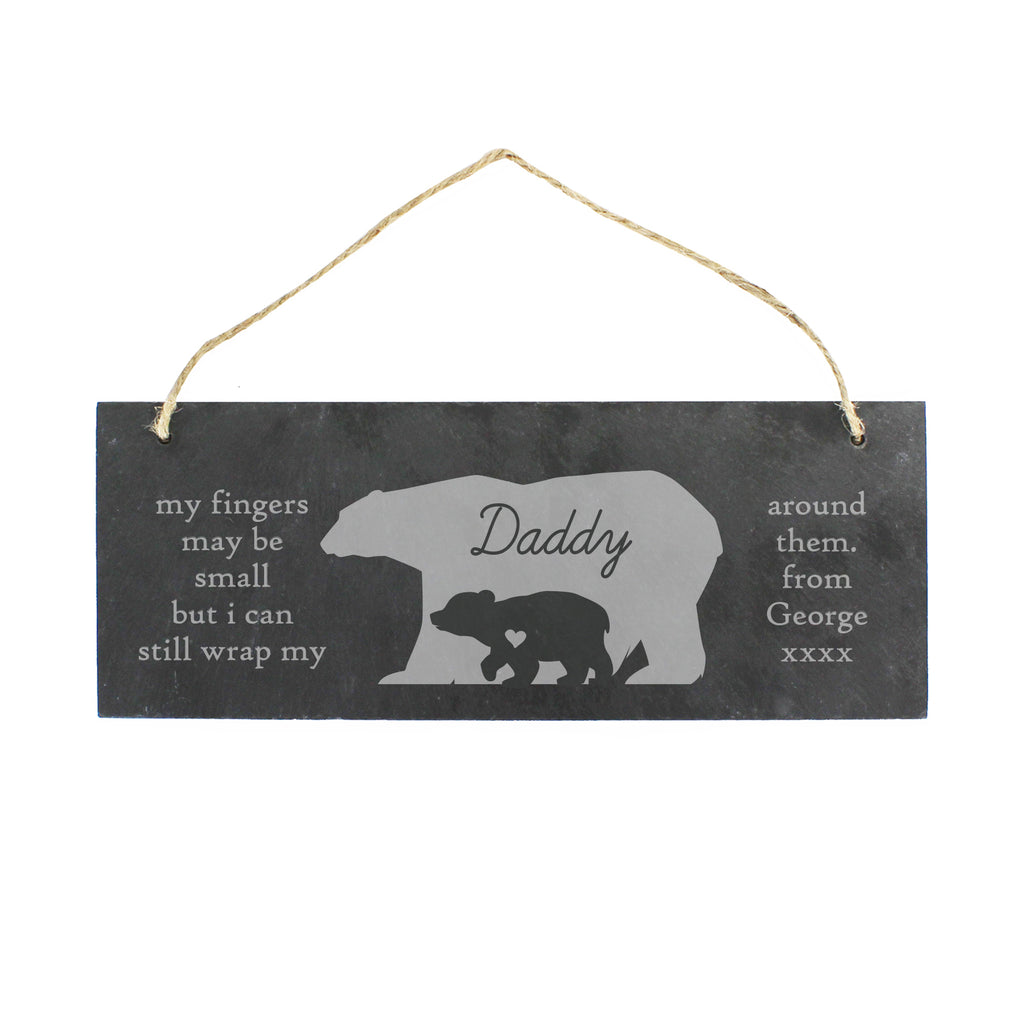 Personalised Bear Slate Door Plaque for Mother's Day
