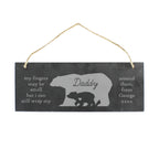 Personalised Bear Slate Door Plaque for Mother's Day