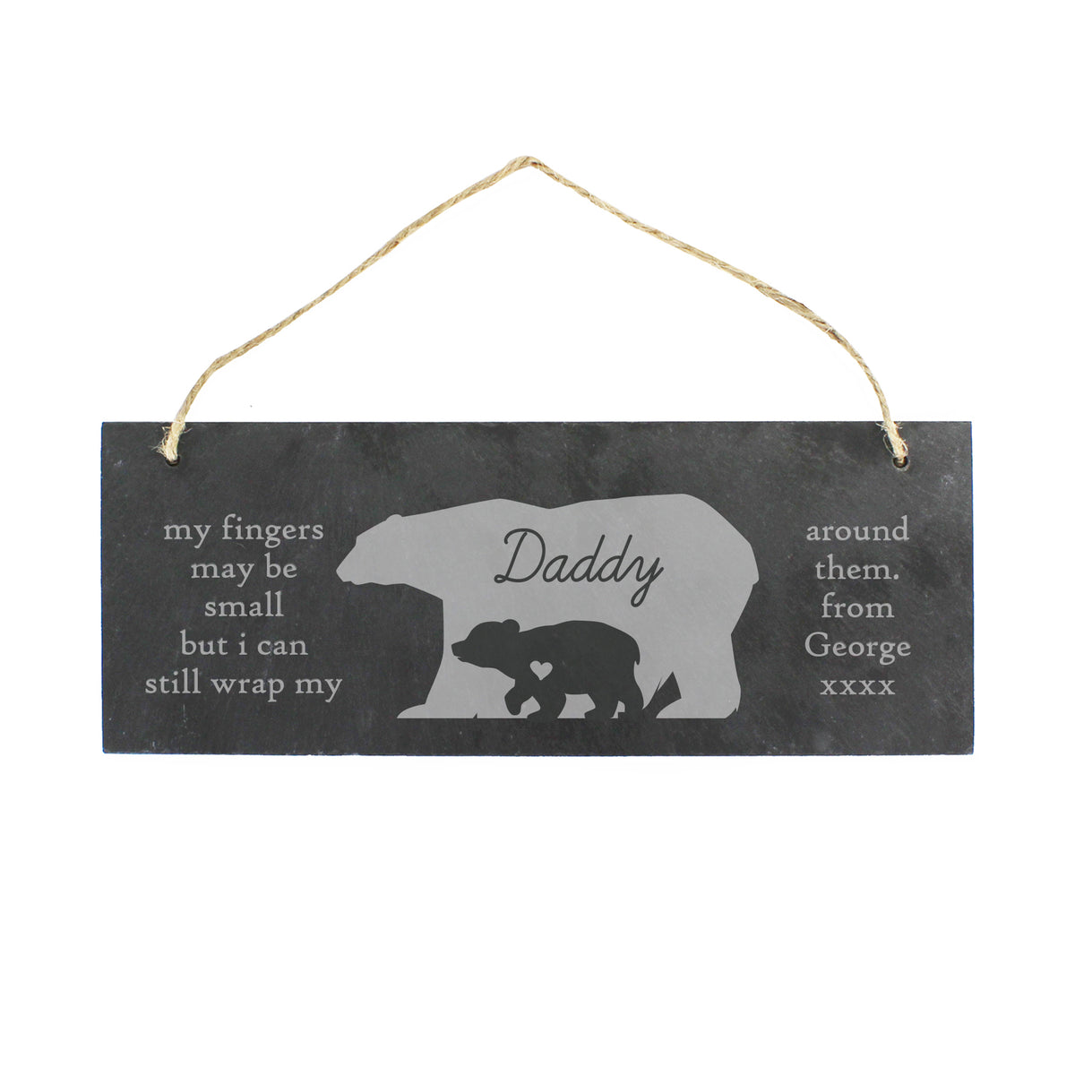 Personalised Bear Slate Door Plaque for Mother's Day