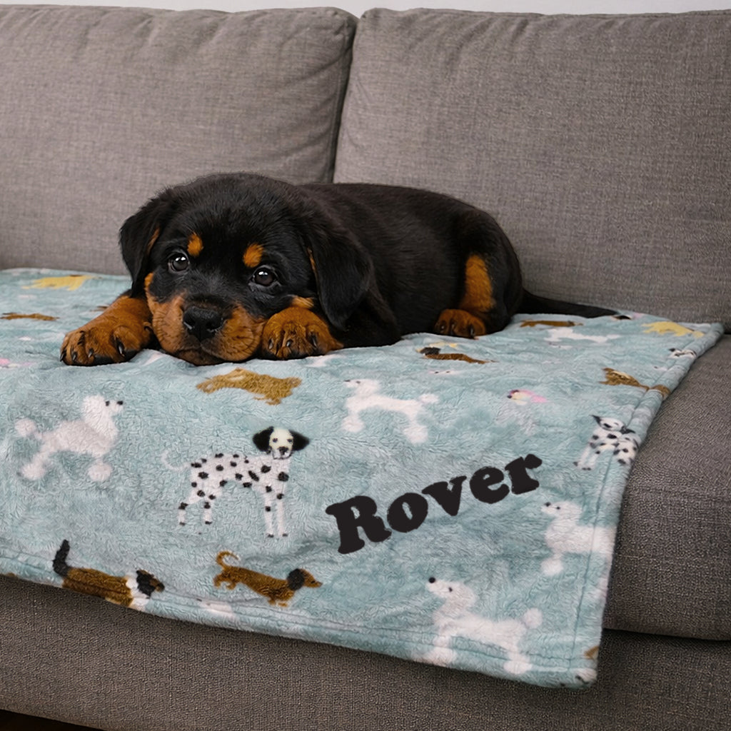 Personalised Dog Paw Print Fleece Blanket | Pet Gifts | Inspired Creative Gifts